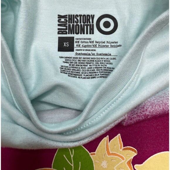 Black History Month Shirt Top Women's XS Blue Purple Yellow Orange‎ Graphic NEW - Picture 5 of 9